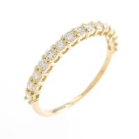 K18YG ハーフエタニティ ダイヤモンドリング