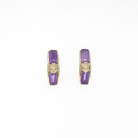 K18YG アメジストピアス