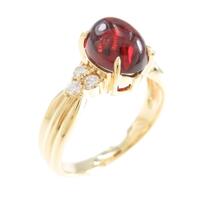 K18YG ガーネットリング