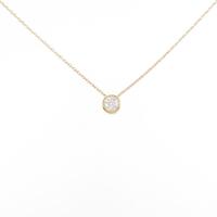 【リメイク】K18YG ソリティア ダイヤモンドネックレス