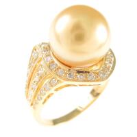 K18YG シロチョウパールリング