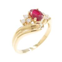 18KYG ルビーリング