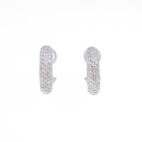 K18WG パヴェ ダイヤモンドイヤリング