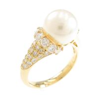 K18YG アコヤパールリング