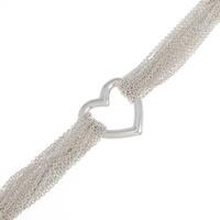 ティファニー 10ロウチェーントグル ハート ブレスレット