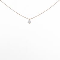 K18PG ソリティア ダイヤモンドネックレス