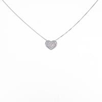 PT ハート ピンクダイヤモンドネックレス