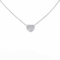 PT パヴェ ハート ダイヤモンドネックレス