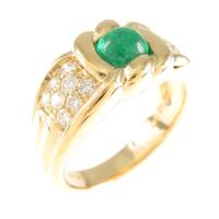 750YG エメラルドリング
