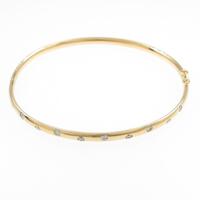 K18YG ダイヤモンドバングル