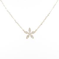 【リメイク】K18YG フラワー ダイヤモンドネックレス