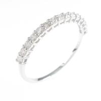 【リメイク】K18WG ハーフエタニティ ダイヤモンドリング