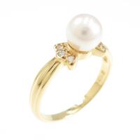 K18YG アコヤパールリング