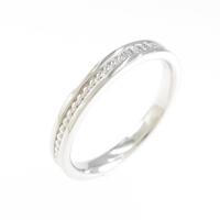 K18WG スリーストーン ダイヤモンドリング