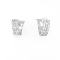 K18WG パヴェ ダイヤモンドピアス