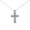 K18WG 2WAY クロス ダイヤモンドネックレス