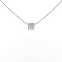 K18WG／750WG ダイヤモンドネックレス