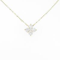 K18YG フラワー ダイヤモンドネックレス