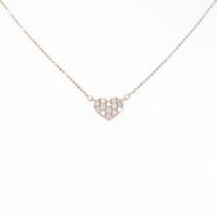 K10PG ハート ダイヤモンドネックレス