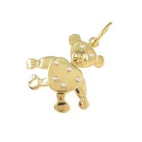 750YG ベア ダイヤモンドペンダント