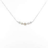 K18WG ダイヤモンドネックレス