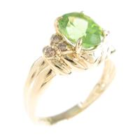 K18YG ペリドットリング