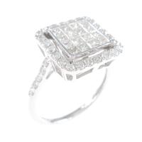 K18WG ダイヤモンドリング