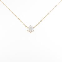 K18YG ソリティア ダイヤモンドネックレス