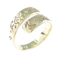 585YG サン×ムーン×スター ダイヤモンドリング