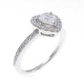 プラチナダイヤモンドリング 0．372ct・D・SI1・ハートシェイプ