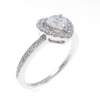プラチナダイヤモンドリング 0．372ct・D・SI1・ハートシェイプ