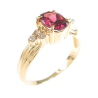 K18YG ガーネットリング