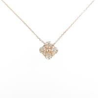 K18PG フラワー ダイヤモンドネックレス