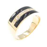 【新品】K18YG オニキスリング