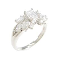 プラチナダイヤモンドリング 0．458ct・F・SI2・ファンシーカット