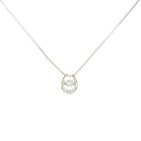 K18YG ホースシュー ダイヤモンドネックレス