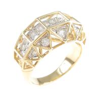 K18YG／PT ダイヤモンドリング