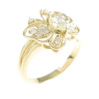 K18YG バタフライ ダイヤモンドリング