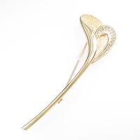 K18YG ダイヤモンドブローチ