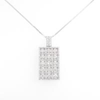 K18WG ダイヤモンドネックレス