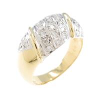 K18YG／PT ダイヤモンドリング