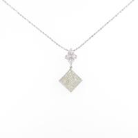 K18WG／750WG ダイヤモンドネックレス