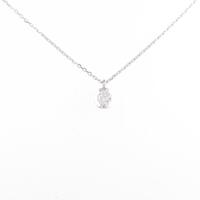 【リメイク】K18WG ソリティア ダイヤモンドネックレス