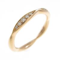 シャネル カメリア ハーフエタニティ リング