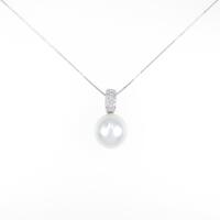 K18WG シロチョウパールネックレス