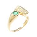 K18YG エメラルドリング