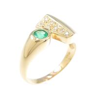 K18YG エメラルドリング