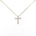K18YG クロス ダイヤモンドネックレス