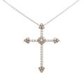 750WG クロス ダイヤモンドネックレス