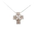 K18WG クロス ダイヤモンドネックレス